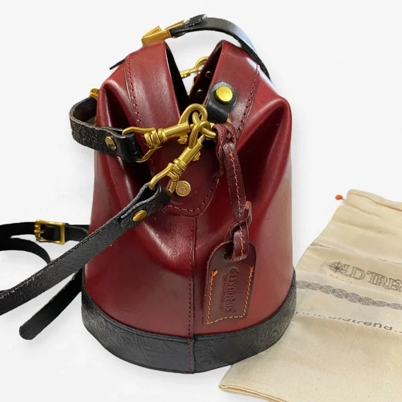 Old Trend Women's Burgundy and Black Crossbody Bag - Picture 7 of 14